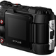 The Olympus Stylus TOUGH TG-Tracker will be available in two colors. The green above, and this more demure black and red affair.